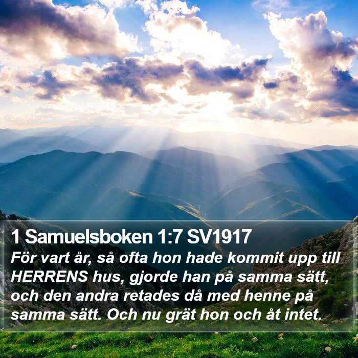 1 Samuelsboken 1:7 SV1917 Bible Study