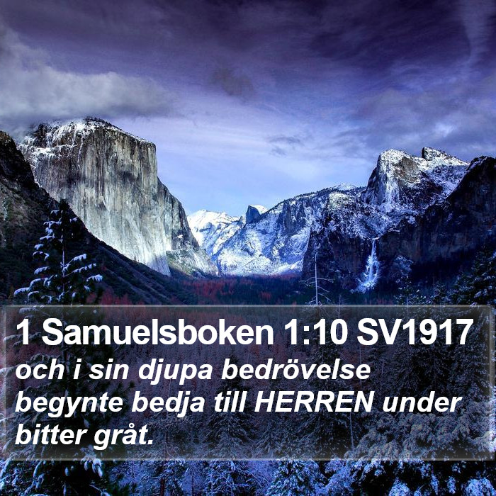 1 Samuelsboken 1:10 SV1917 Bible Study