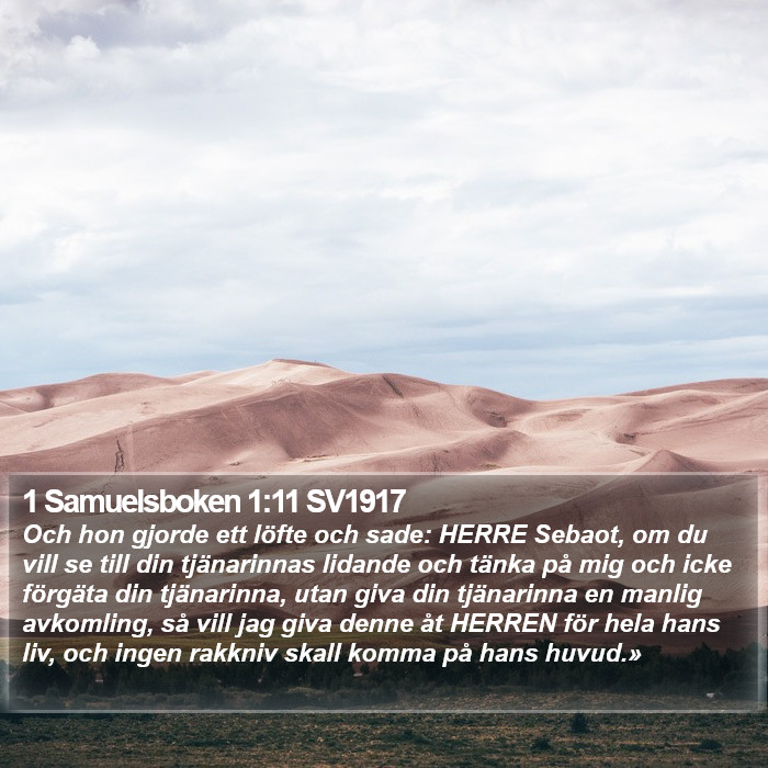 1 Samuelsboken 1:11 SV1917 Bible Study