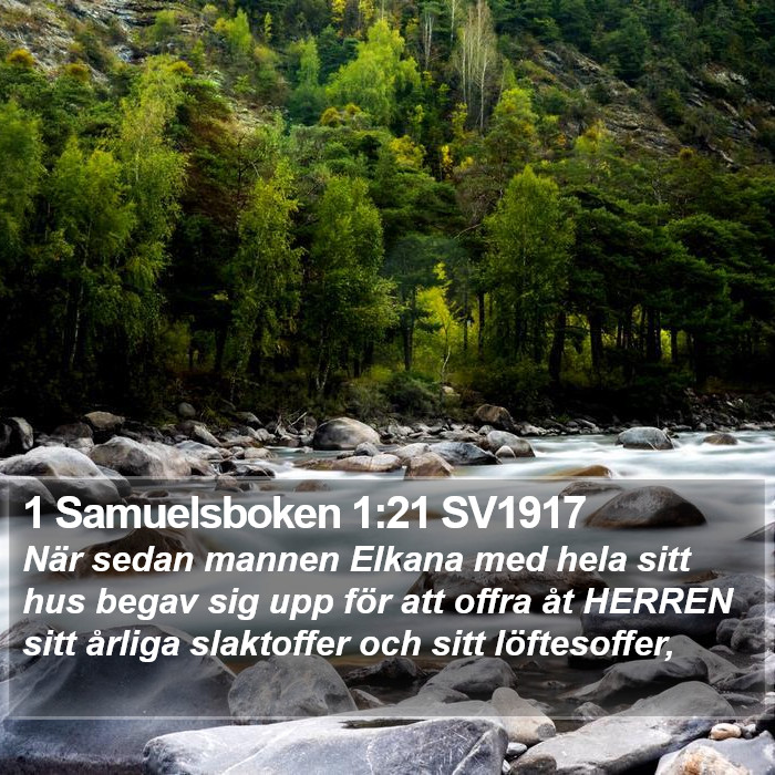 1 Samuelsboken 1:21 SV1917 Bible Study