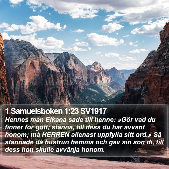 1 Samuelsboken 1:23 SV1917 Bible Study