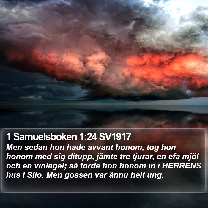 1 Samuelsboken 1:24 SV1917 Bible Study