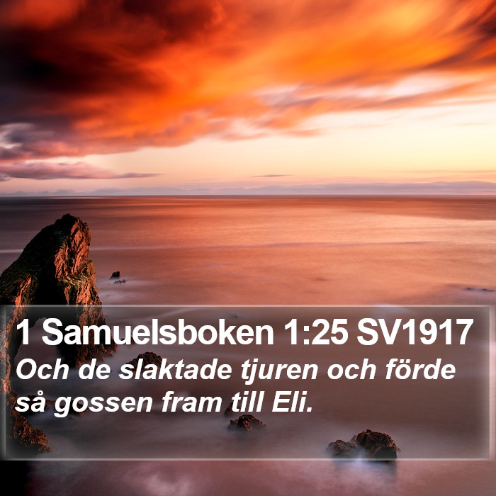 1 Samuelsboken 1:25 SV1917 Bible Study