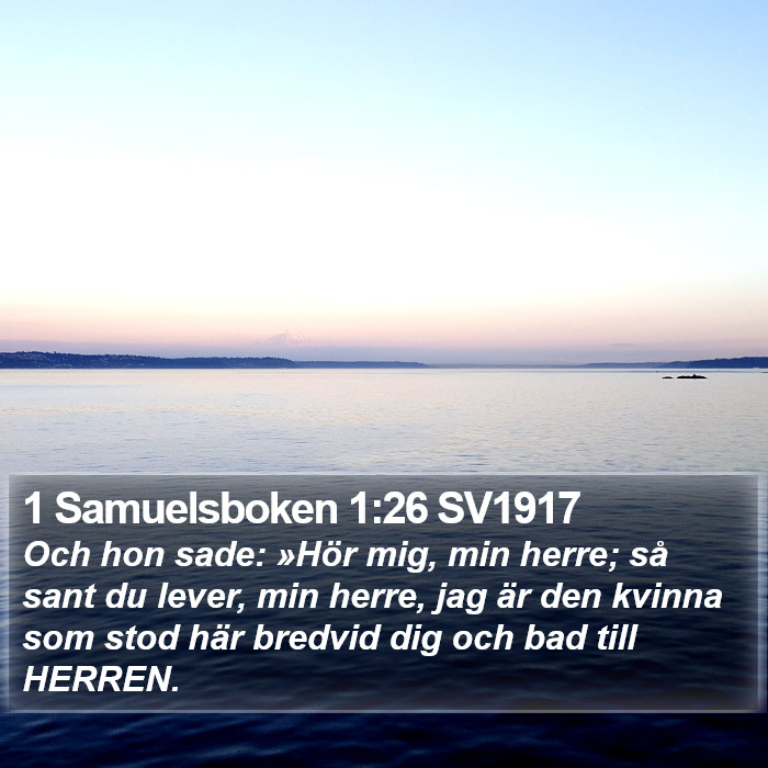 1 Samuelsboken 1:26 SV1917 Bible Study