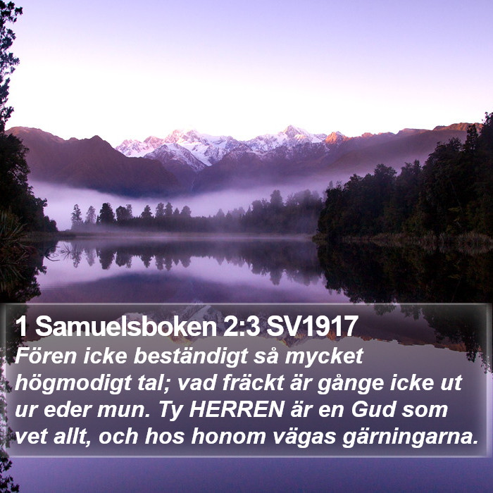 1 Samuelsboken 2:3 SV1917 Bible Study