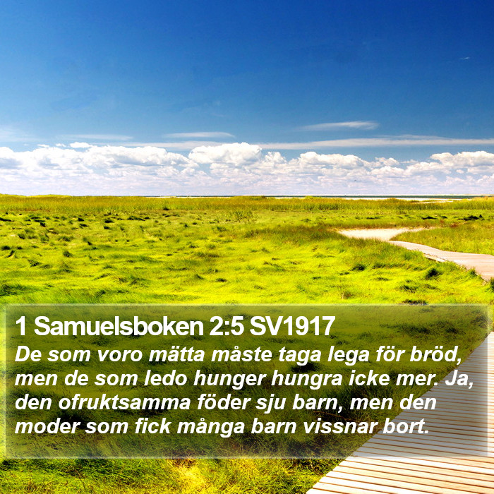 1 Samuelsboken 2:5 SV1917 Bible Study