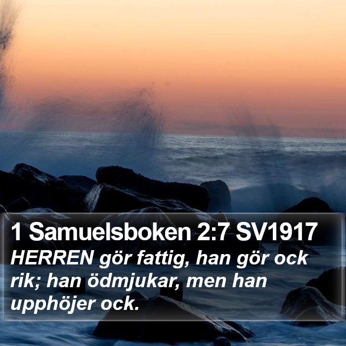 1 Samuelsboken 2:7 SV1917 Bible Study