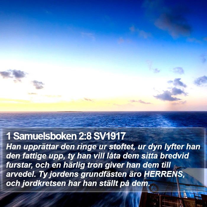 1 Samuelsboken 2:8 SV1917 Bible Study