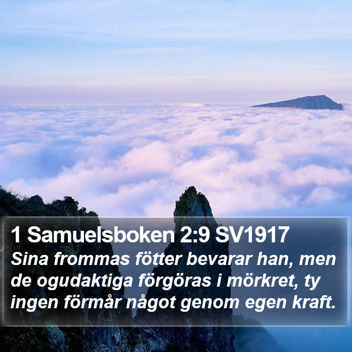 1 Samuelsboken 2:9 SV1917 Bible Study