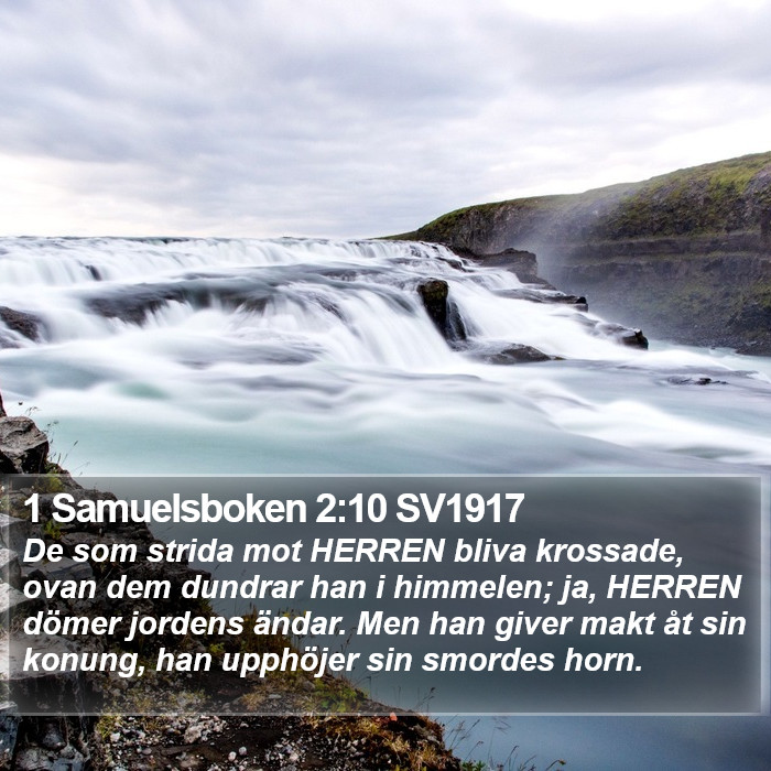 1 Samuelsboken 2:10 SV1917 Bible Study