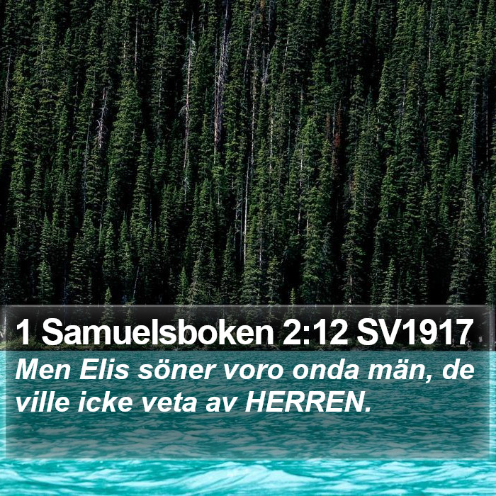 1 Samuelsboken 2:12 SV1917 Bible Study