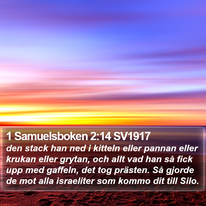 1 Samuelsboken 2:14 SV1917 Bible Study