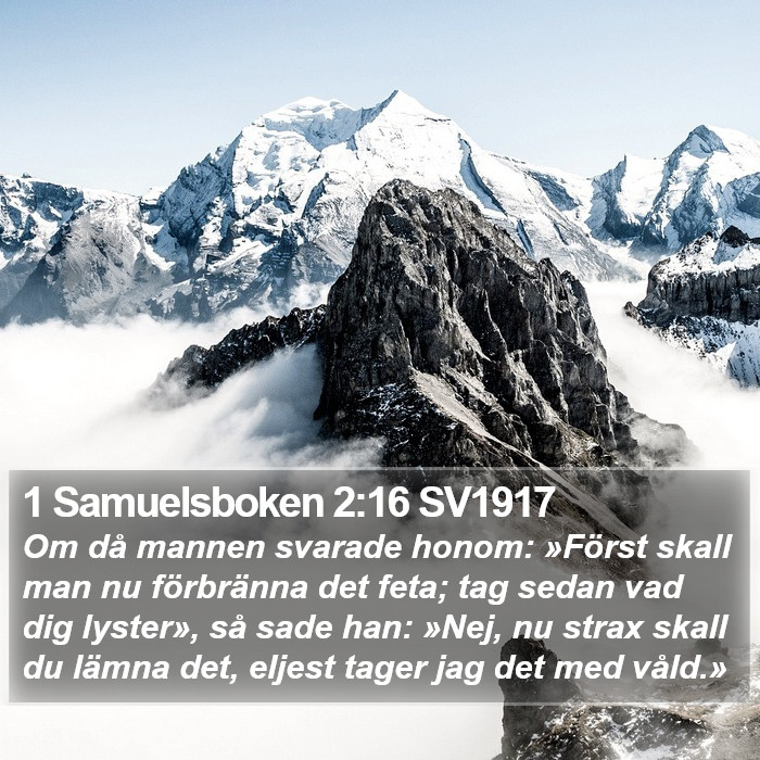 1 Samuelsboken 2:16 SV1917 Bible Study