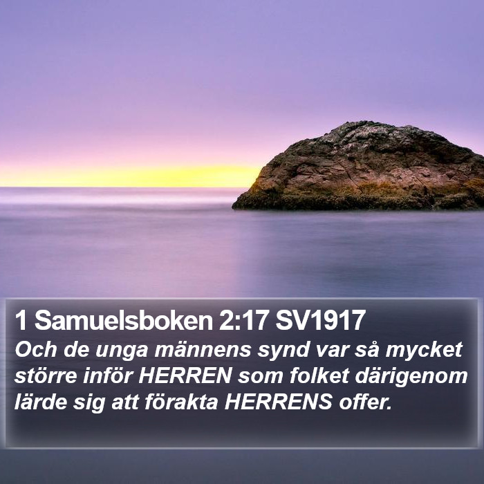 1 Samuelsboken 2:17 SV1917 Bible Study