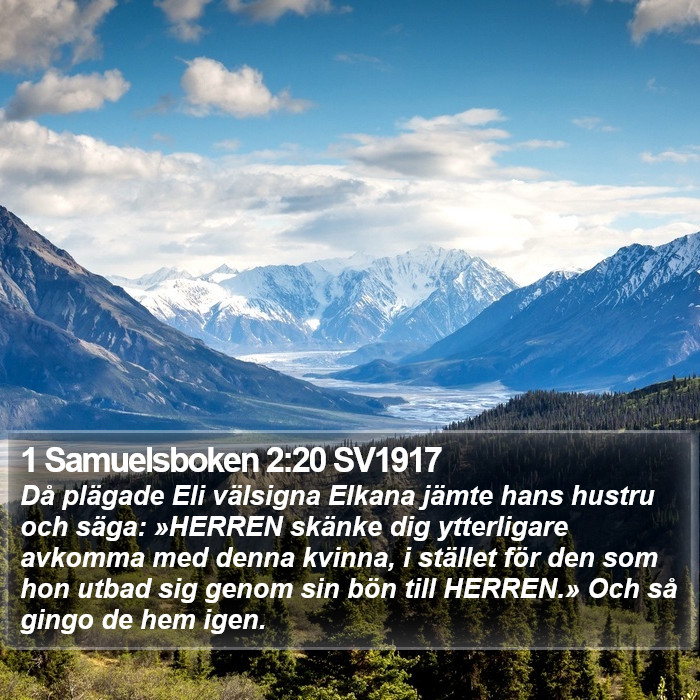1 Samuelsboken 2:20 SV1917 Bible Study