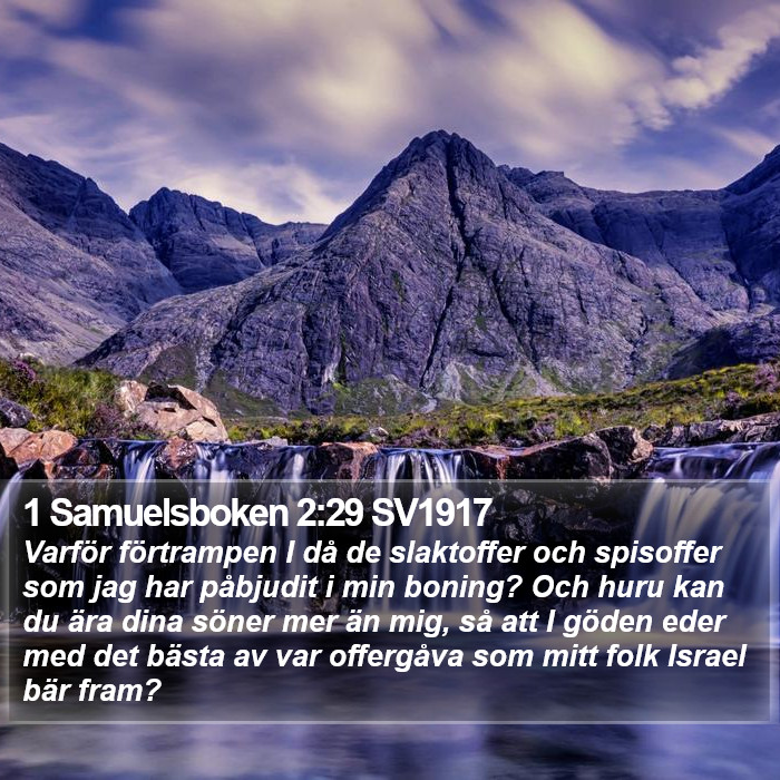 1 Samuelsboken 2:29 SV1917 Bible Study