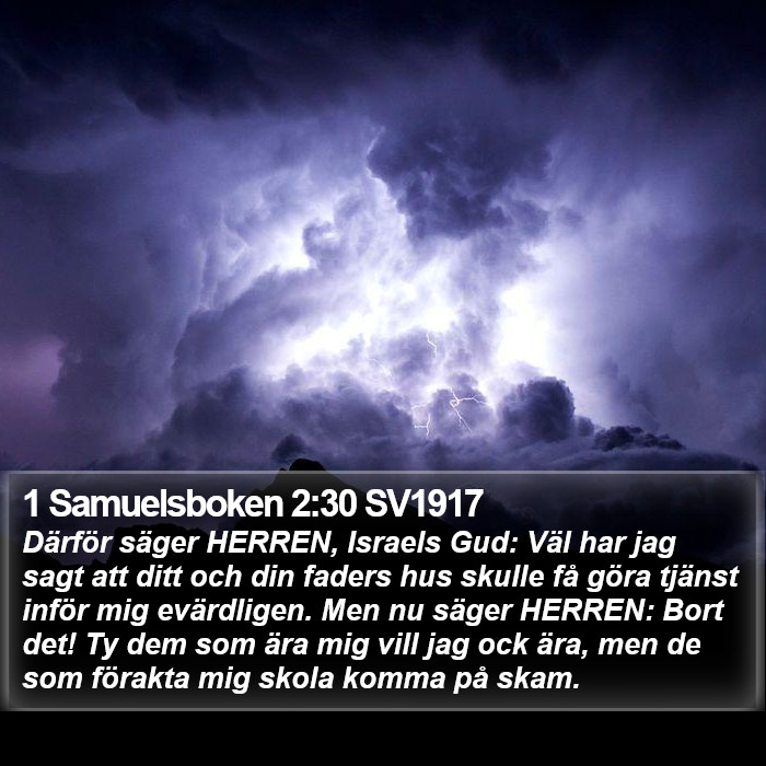 1 Samuelsboken 2:30 SV1917 Bible Study