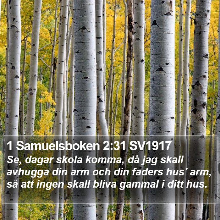 1 Samuelsboken 2:31 SV1917 Bible Study