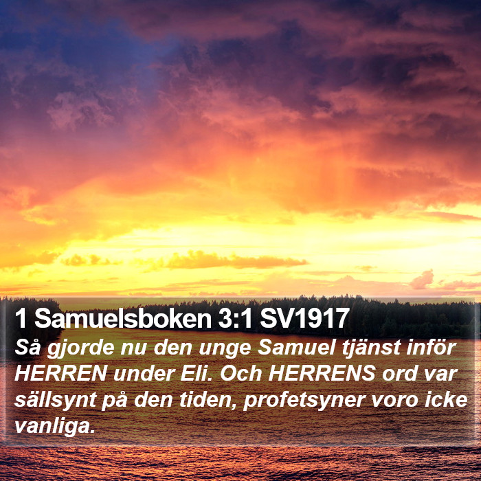 1 Samuelsboken 3:1 SV1917 Bible Study