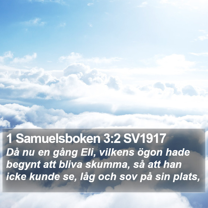 1 Samuelsboken 3:2 SV1917 Bible Study