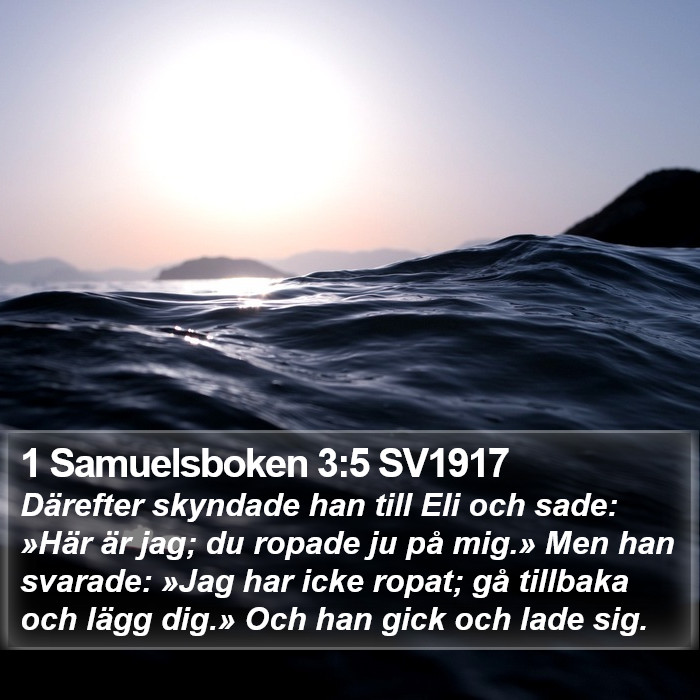 1 Samuelsboken 3:5 SV1917 Bible Study