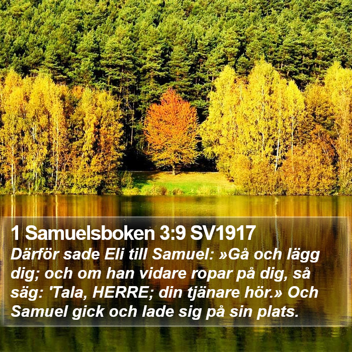 1 Samuelsboken 3:9 SV1917 Bible Study