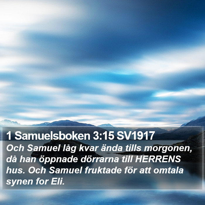 1 Samuelsboken 3:15 SV1917 Bible Study