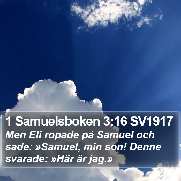 1 Samuelsboken 3:16 SV1917 Bible Study