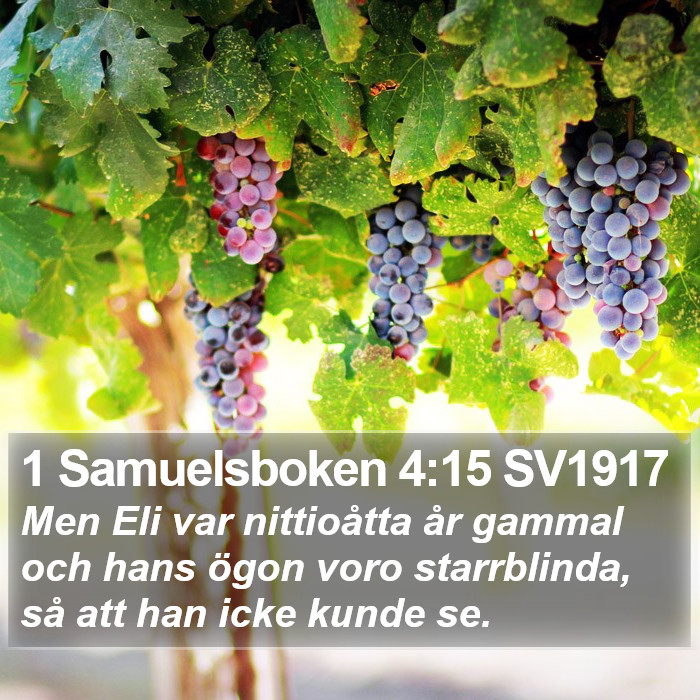 1 Samuelsboken 4:15 SV1917 Bible Study