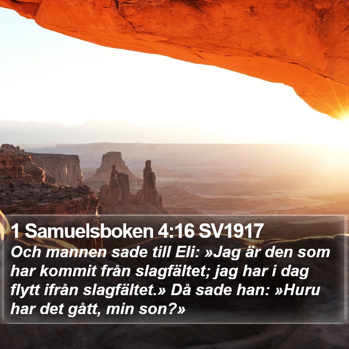 1 Samuelsboken 4:16 SV1917 Bible Study