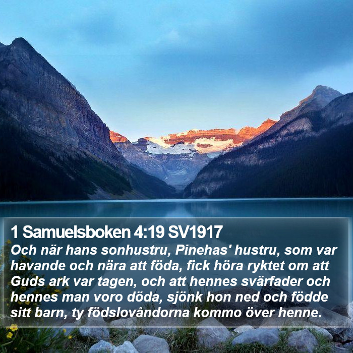 1 Samuelsboken 4:19 SV1917 Bible Study