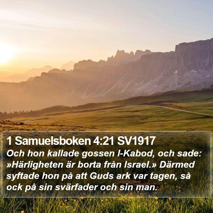 1 Samuelsboken 4:21 SV1917 Bible Study