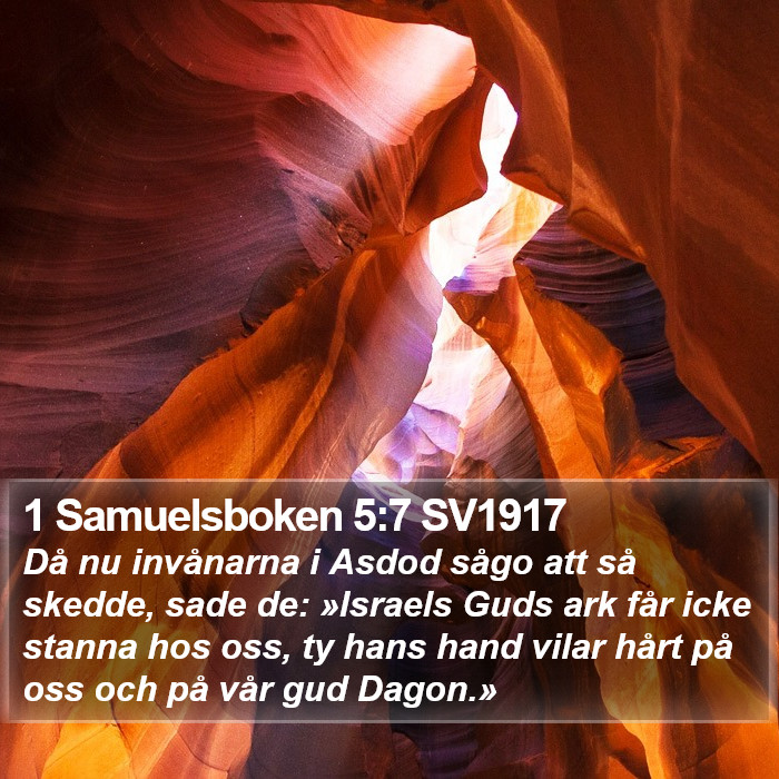 1 Samuelsboken 5:7 SV1917 Bible Study