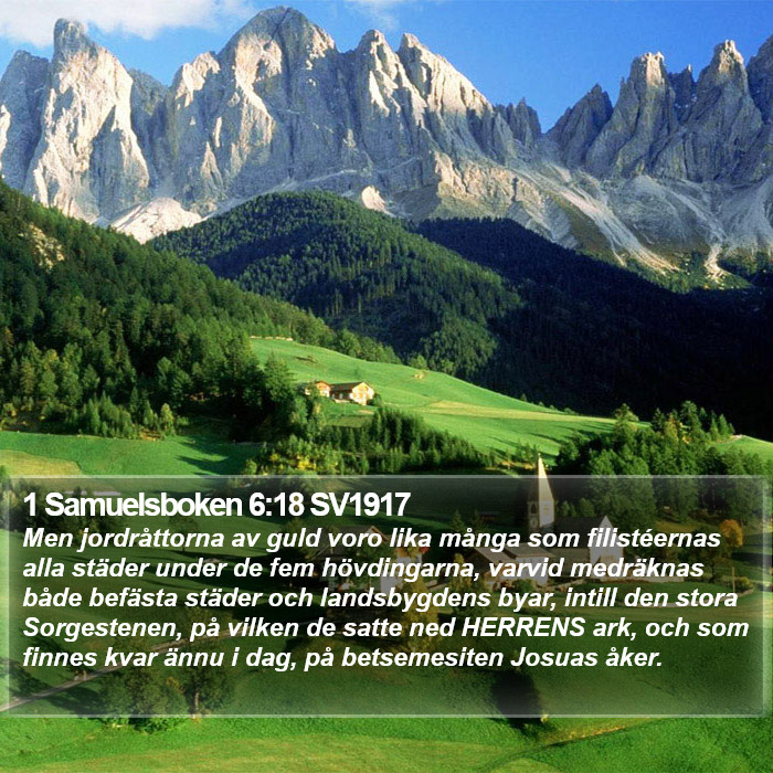 1 Samuelsboken 6:18 SV1917 Bible Study