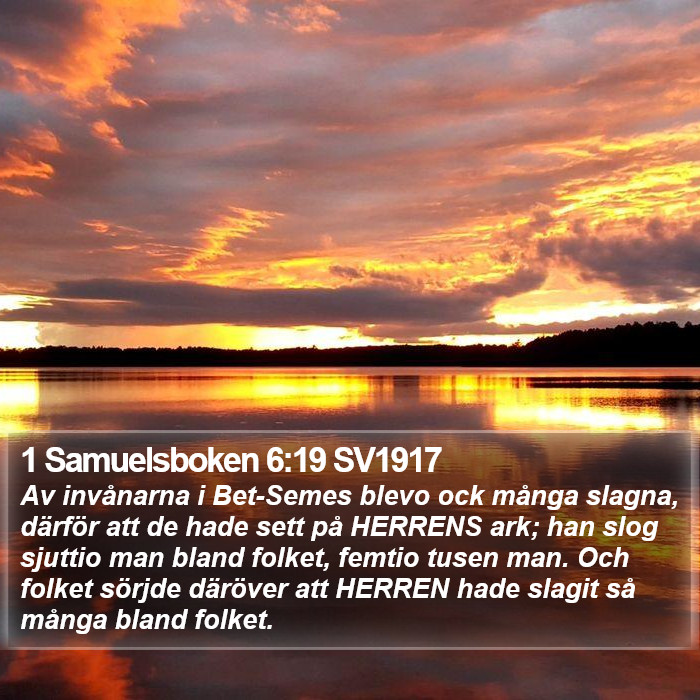 1 Samuelsboken 6:19 SV1917 Bible Study