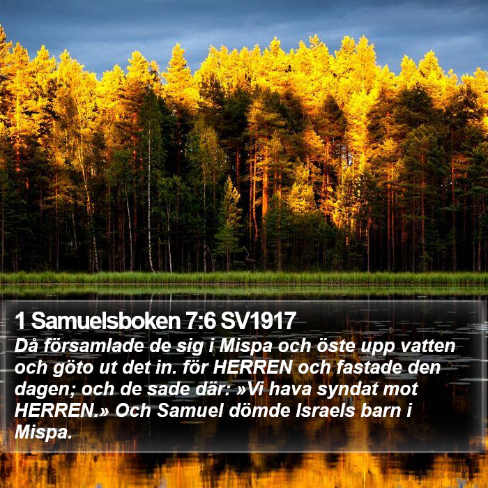 1 Samuelsboken 7:6 SV1917 Bible Study