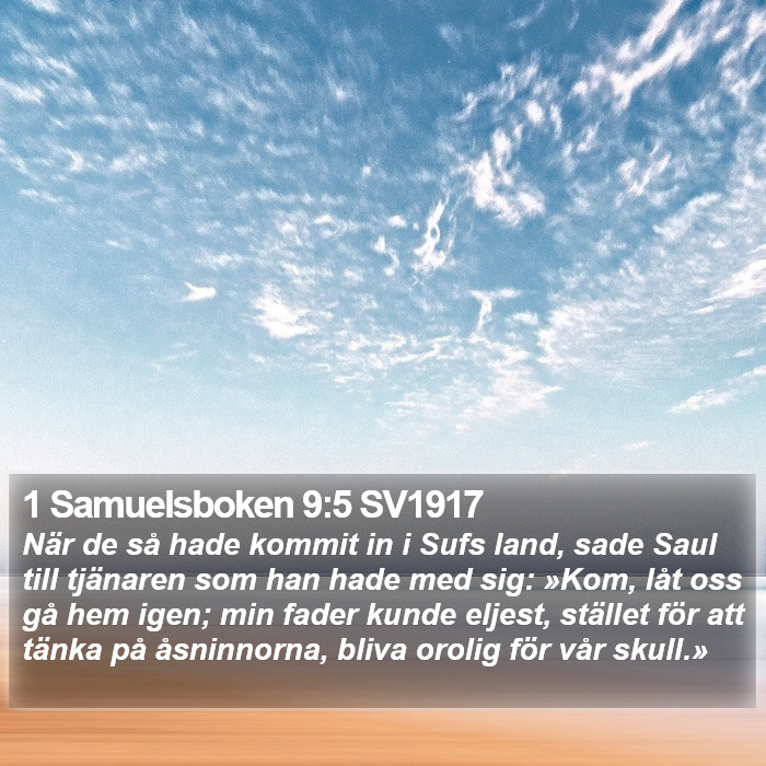 1 Samuelsboken 9:5 SV1917 Bible Study