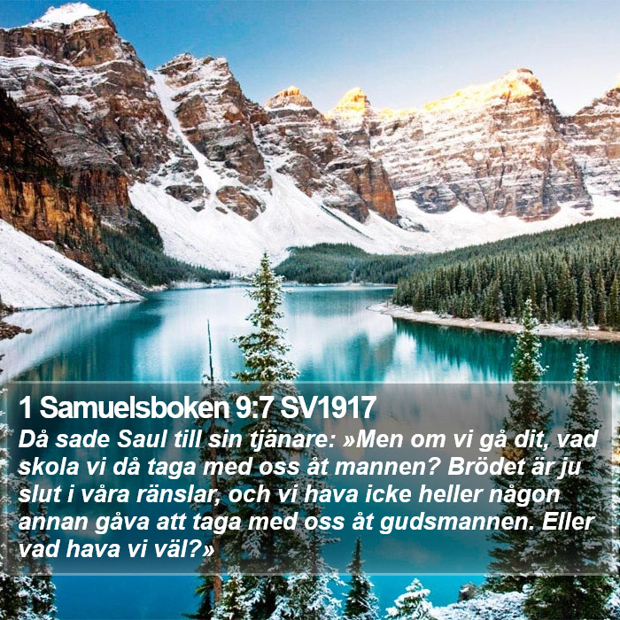 1 Samuelsboken 9:7 SV1917 Bible Study