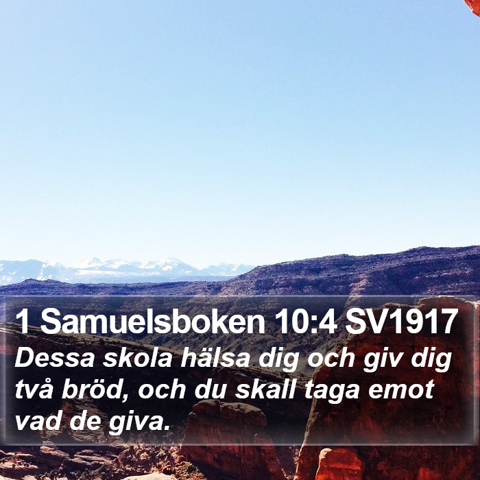 1 Samuelsboken 10:4 SV1917 Bible Study