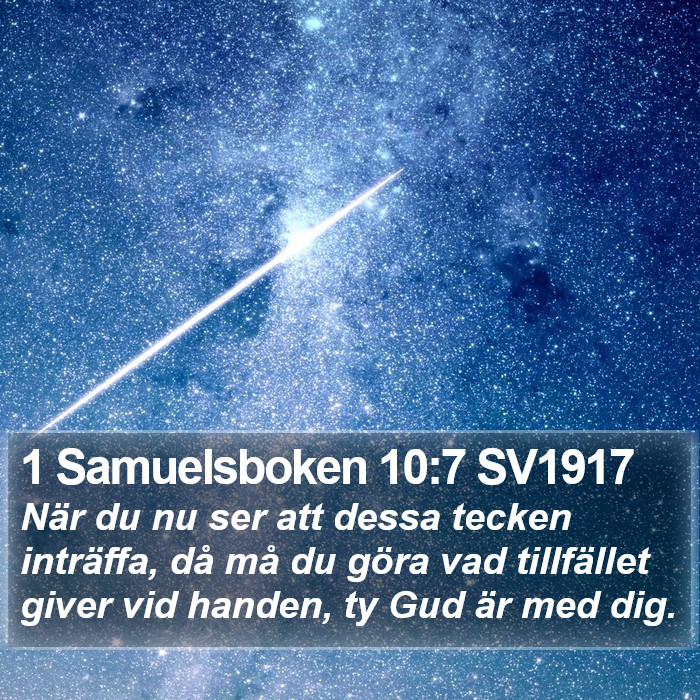 1 Samuelsboken 10:7 SV1917 Bible Study