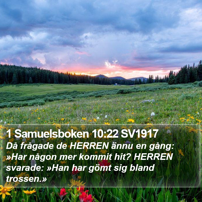 1 Samuelsboken 10:22 SV1917 Bible Study