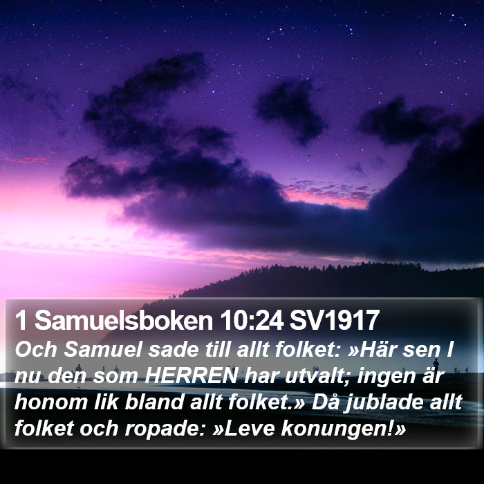 1 Samuelsboken 10:24 SV1917 Bible Study