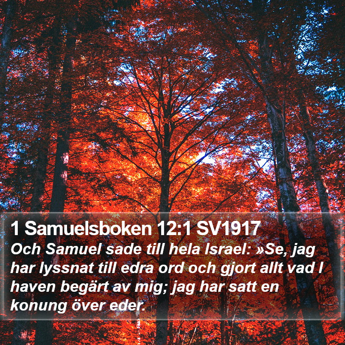 1 Samuelsboken 12:1 SV1917 Bible Study