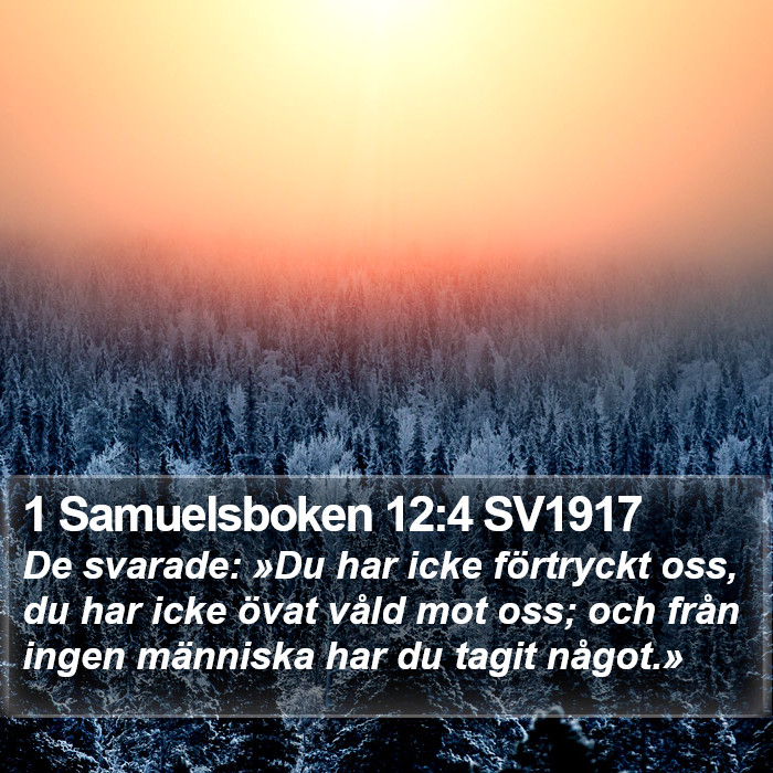 1 Samuelsboken 12:4 SV1917 Bible Study