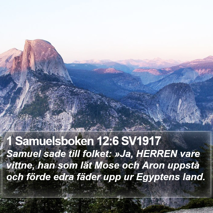 1 Samuelsboken 12:6 SV1917 Bible Study