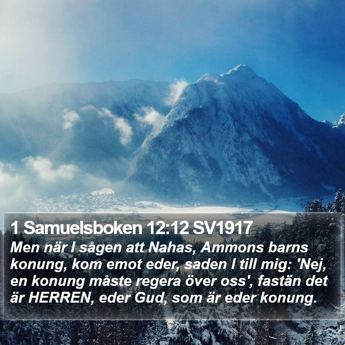 1 Samuelsboken 12:12 SV1917 Bible Study