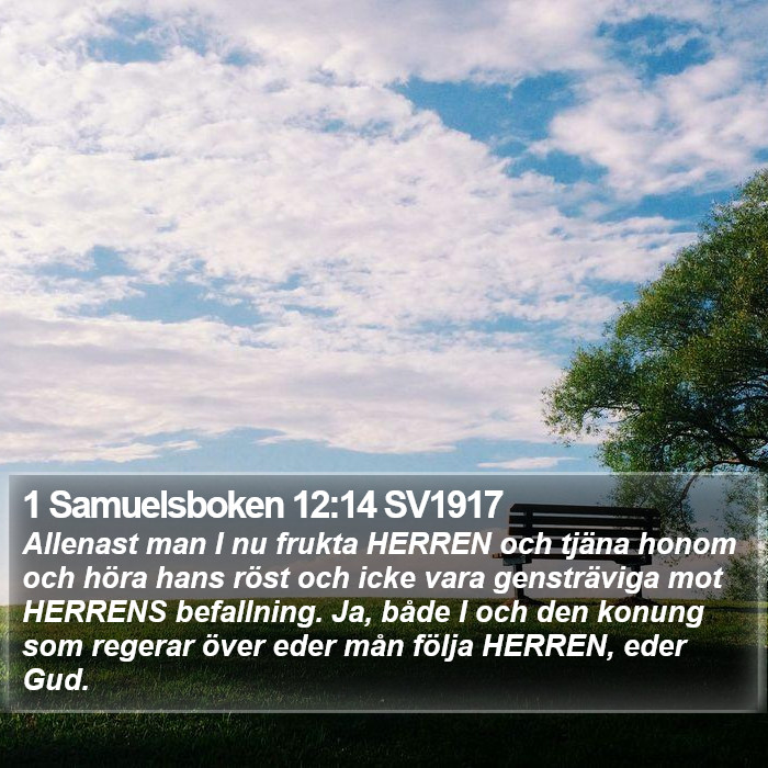 1 Samuelsboken 12:14 SV1917 Bible Study