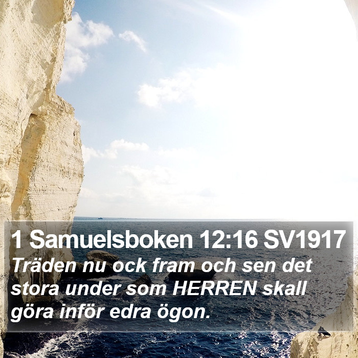 1 Samuelsboken 12:16 SV1917 Bible Study