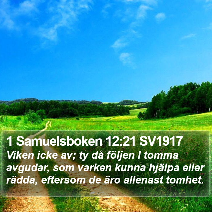 1 Samuelsboken 12:21 SV1917 Bible Study