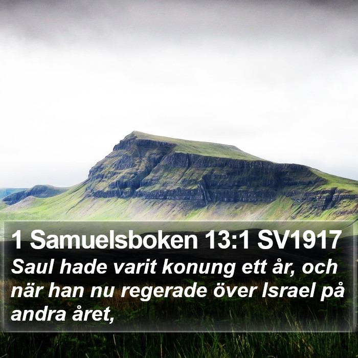 1 Samuelsboken 13:1 SV1917 Bible Study